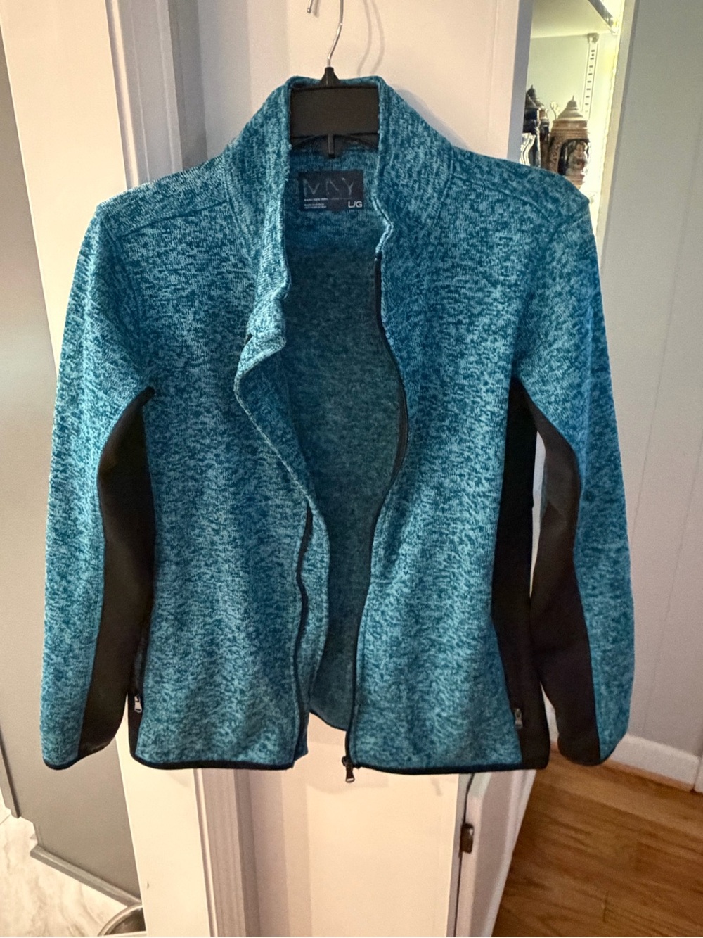 Teal Hybrid Marc Jacobs sweater fleece athletic Jacket